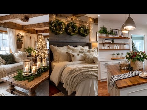 Elegant Rustic Christmas Home Tour 2025 | Cozy Farmhouse Holiday Decor Ideas