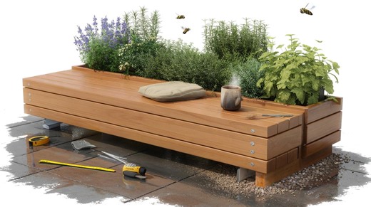 Build your own garden bench with an integrated planter: a perfect blend of function and decor