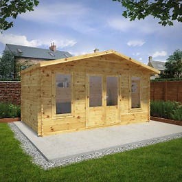 Mercia 5m x 3m 28mm Wall Retreat Log Cabin