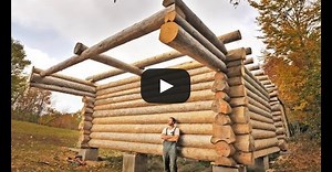 183K views · 1.4K reactions | This man spent a full year building an amazing log cabin ALL by himself!  | Beautiful Woodworking | Facebook