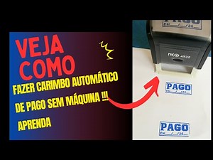 Veja como fazer carimbo automatico de PAGO sem maquina aprenda