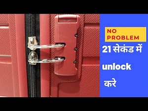 how to unlock American tourister, Skybags,VIP trolly bag forgotten combination lock password