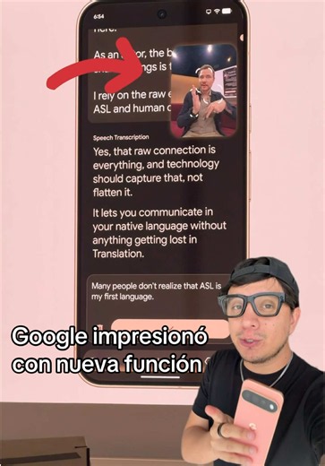 Google lo está haciendo increíble. Integraron interpretación de lenguaje de señas para que quienes se comunican de esta forma puedan enviar fácilmente mensajes de texto. Esto fue parte de las demostraciones de los Google Pixel 11. #tecnologia #google #pixel #android
