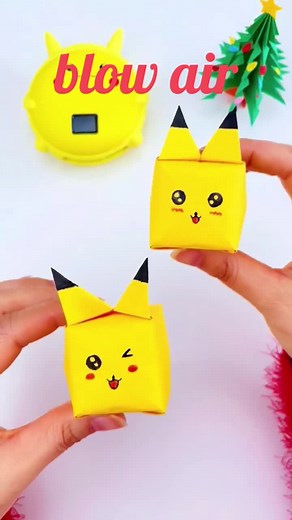 Cute Pikachu, fold one for your child. #foryou #foryoupage #origami #cute #pikachudance #origamitutorial #diy #handmad #easydiy #craft