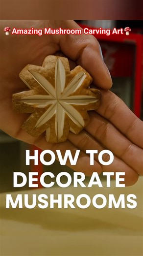 🍄🌺Amazing Mushroom Carving Art || Satisfying Food Decoration 🌺🍄 #shortsfeed #mushroom