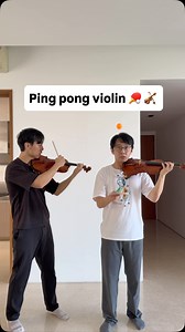 Ping pong violin 🏓 🎻 Had to try this after seeing it. Cr: @mozartgroup4 | Twoset Violin