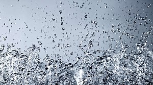 Super slow motion splashes of water. High quality FullHD footage