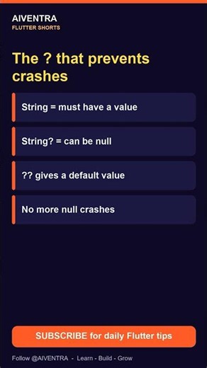Dart Null Safety in 60 Seconds (? and ??) #Shorts