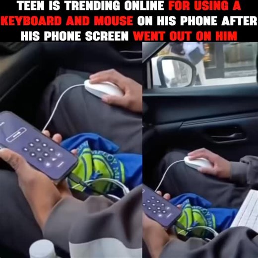 The Hip Hop Lab (New Page) on Instagram: "Teen is trending online after hooking up a keyboard and mouse to his iPhone 😳😂"