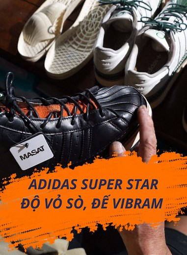 120K views · 904 reactions | ADIDAS SUPER STAR CUSTOM VIBRAM MINI RIPPLE Follow Masat Xưởng giày: Số 15 ngõ 28 phố Ngô Sĩ Liên, Hà Nội Kho: Ngõ 99 Định Công Hạ, Hoàng Mai, Hà Nội Masat Manager: 097.285.9090 (Ms. Hằng) © Bản quyền thuộc về Công ty TNHH Masat Việt Nam, vui lòng ghi rõ nguồn khi sử dụng. #Masat #shoemaker #shoerepair #vibram #adidas | Masat Repair | Facebook