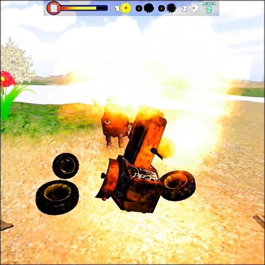El PollEl Pollito pío 3d | El toro se congela jugando en el juegodel Toro y el Tractor 3D🎶