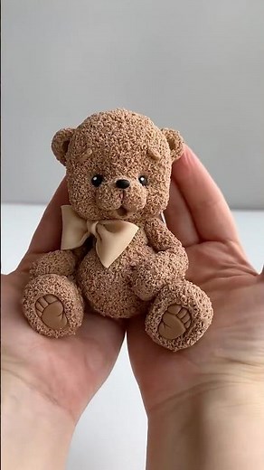 Cute Teddy Bear Fondant Tutorial ( No mold!) 🧸✨ Easy & Adorable Cake Decor!