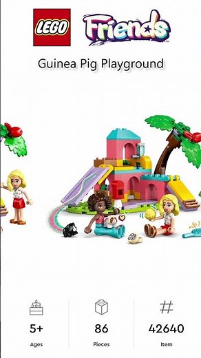PREVIEW: LEGO FRIENDS, Guinea Pig Playground, Set 42640, LEGO 2025