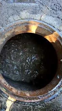 Pulling the plug on a 15” sewer main after we install a CIPP sewer liner. Let the poo water flow