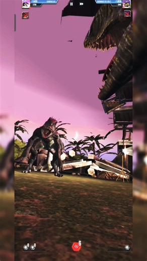 SCORPIUS REX Vs INDOMINUS REX - jurassic world the game - S49 #viral #shorts #jurassicworld #jwtg