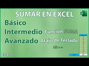 Sumar en Excel 2019 a nivel básico, intermedio y avanzado | CON EL SIGNO +, Función SUMA y Alt + =