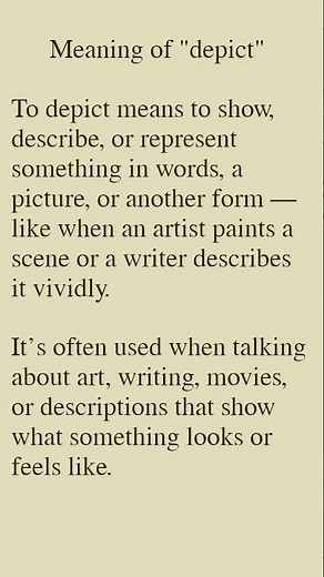 Meaning of "depict"