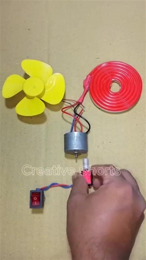 Powering DC Fan Motor & Neon Strip With Dynamo Motor ⚡️ #dcmotor