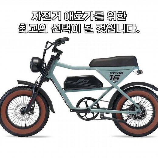 알톤 인기 전기자전거 자토바이 추천! 2025 알톤 파이톤 16 팻 바이크 48V 500W 15Ah