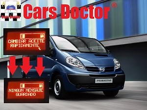 How to reset the service light on the Nissan Primastar van?