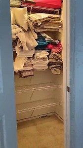 Linen closet makeover! Get rid of those old wire shelves | Designing Parkside