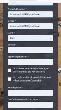 comment créer un compte kobotoolbox ?
