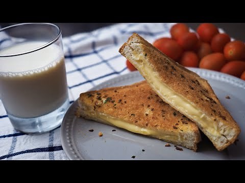 Garlic Butter Grilled Cheese Sandwich Recipe | Air Fried, Pan Fried