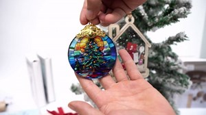 Gingerbread Man Stained Glass Ornaments Decorate for Christmas Tree, Hanging Decoration, Gingerbread Man Ornaments for Christmas Tree, Gingerbread Christmas Ornament, Gingerbread Ornament for