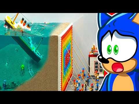 LEGO TITANIC vs GIANT DAM BREACH