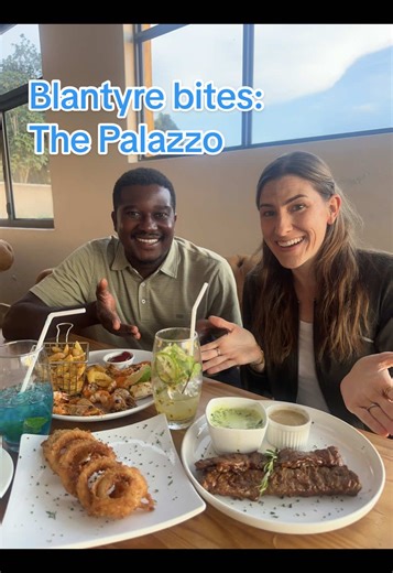 Where is your ideal date night in Blantyre? We recently enjoyed a wonderful evening at The Palazzo, and it truly felt like one of those weekends that gives you life. We started with a Passionfruit Cooler and Blue Skies mocktail. The passionfruit cooler was delicious! Our starter was dynamite shrimp, which definitely set the tone for the rest of the meal. For mains we had king prawns and fillet steak served with onion rings, creamy spinach, and chips. The steak was cooked nicely, soft and easy to