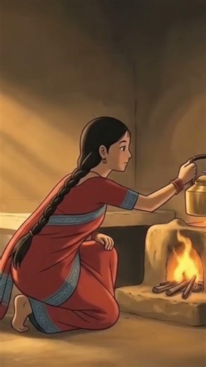 A peaceful morning in a village cooking #trending #traditional #90's #villagelife