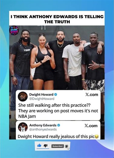 Anthony Edwards ROASTS Dwight Howard Over Viral Practice Photo 😭😂#anthonyedwards #shorts