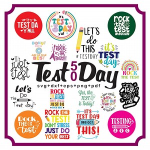 Testing Svg Bundle, Test Day Clipart for Cricut, Exam Days Svg, Testing Silhouette, Teacher Cut Files, Test Day Decal, Test Day Vector. - Etsy Canada