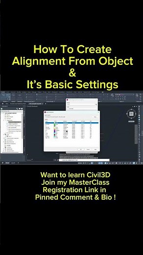 How to Create Alignment From Object in Civil 3D (Fastest Method!) #civil3d #autodesk