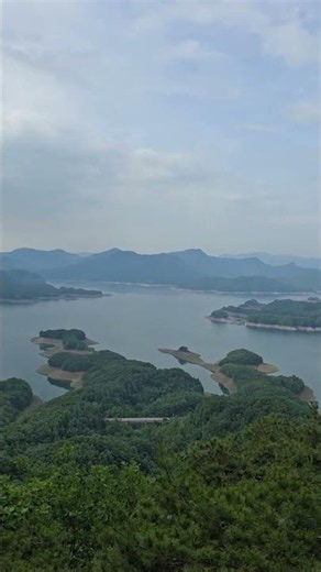 View of Chungju Lake from Woraksan National Park's Ageobong Peak #travel #trekking #WoraksanNatio...