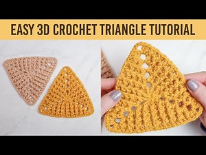 Crochet Triangle Pattern Tutorial | 3D Crochet Triangle