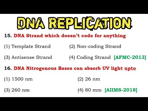 DNA Replication mcq || DNA Replication || genetics mcq