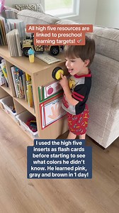 Discover how our High Five resources shine at home, too! In this video, watch my three-year-old engage with these tools with enthusiasm. Originally a hit in my preschool classroom, these resources have proven equally effective for at-home learning. My little one loves pressing the button and interacting with the activities throughout the day. To keep things fresh and continually challenging, I rotate different High Five resources, each aligned with preschool learning standards and targets. It's 