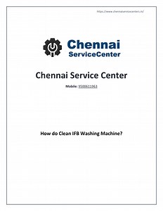 How do Clean IFB Washing Machine - SlideServe