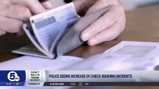 Police in Northeast Ohio warn of surge in check washing scams