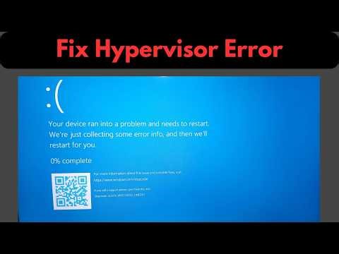 How To Fix Hypervisor Error | Windows 11 BSOD Not Working | Hyper-V Conflict & 0x20001 Explained