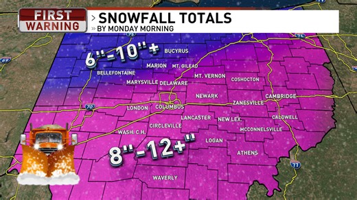 Columbus Weather: The snow is here; what's next for Central Ohio on Sunday?