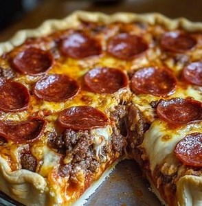 Deep Dish Pizza Pie Recipe: Hamburger, Sausage & Pepperoni (digital Download) - Etsy