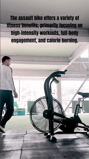 The assault bike HIIT Workout focusing on high-intensity workout.