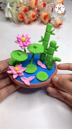 DIY idea 💡 super easy clay diye tutorial video 🌸#trending #claycrafts #clay #music #youtubeshorts