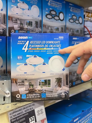 Apportez un éclairage moderne et performant à votre intérieur avec l’ensemble de 4 plafonniers DEL encastrés ASON DECOR. Intensité réglable, température de couleur ajustable du blanc chaud au blanc froid et design ultra mince parfait pour tous les espaces même restreints. Installation simple, faible consommation et longue durée de vie pour un éclairage élégant et durable. 🚛 Livraison GRATUITE partout au Québec pour les commandes de 35$ et plus. 👉Retrouvez tous nos produits en soldes dans notre