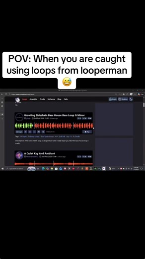 POV: When you are caught using loops from looperman.com😅#freebeats2026 #musicproducerlife #trapbeats #beats