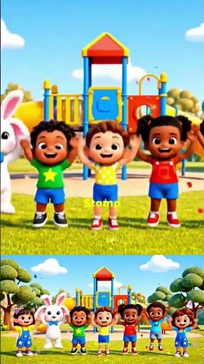 The Clap Stomp Jump Party! 2 Minute Toddler Interactive Video