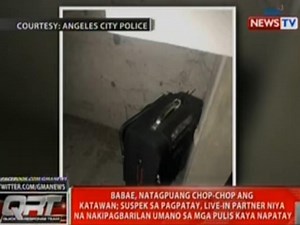 Putol-putol na bahagi ng katawan ng babae, nakita sa washing machine at maleta