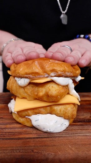 Beer Battered Fish Sandwich with 21st Amendment Brewery Amendment Lager | imlandn